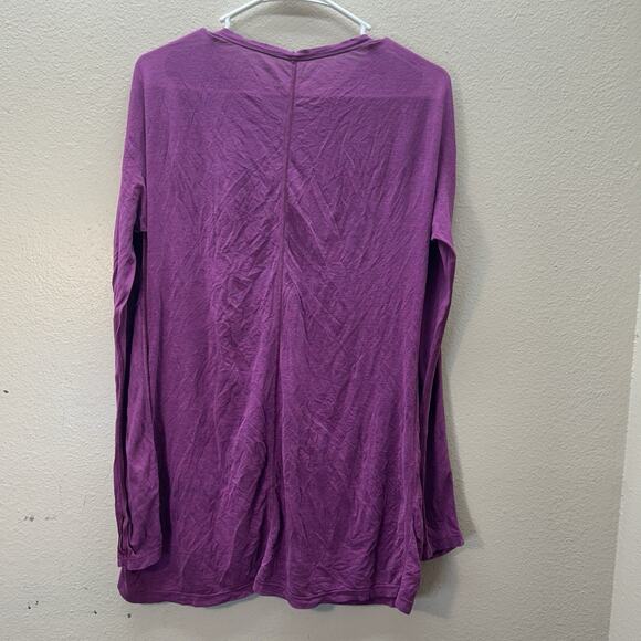 Lululemon Trapeze Long Sleeve Tee Womens Sz 8/10 Purple Flowy Tunic Stretch - Picture 2 of 5